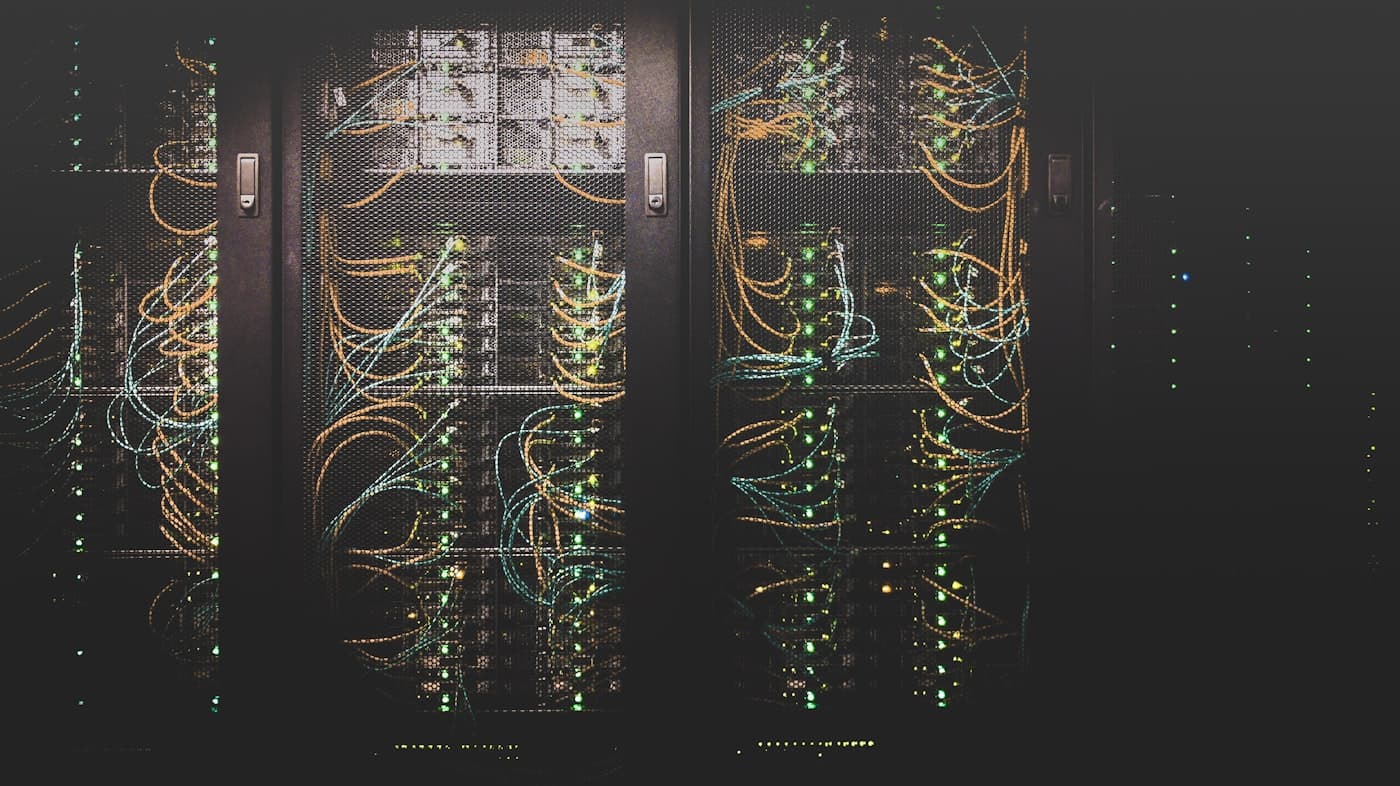 Server hardware close-up